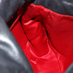 FENDI Mamma Baguette Shoulder Bag Leather Blackbs8192