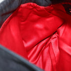 FENDI Mamma Baguette Shoulder Bag Leather Blackbs8192