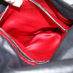 FENDI Mamma Baguette Shoulder Bag Leather Blackbs8192