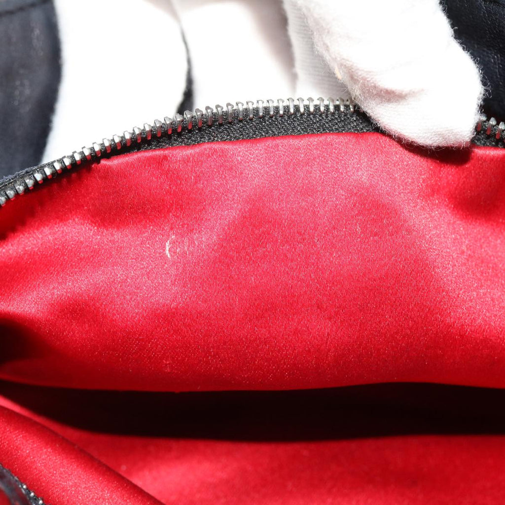 FENDI Mamma Baguette Shoulder Bag Leather Blackbs8192