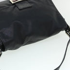 FENDI Mamma Baguette Shoulder Bag Leather Blackbs8192