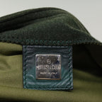 FENDI Mamma Baguette Shoulder Bag cotton Green Light Bluebs8194