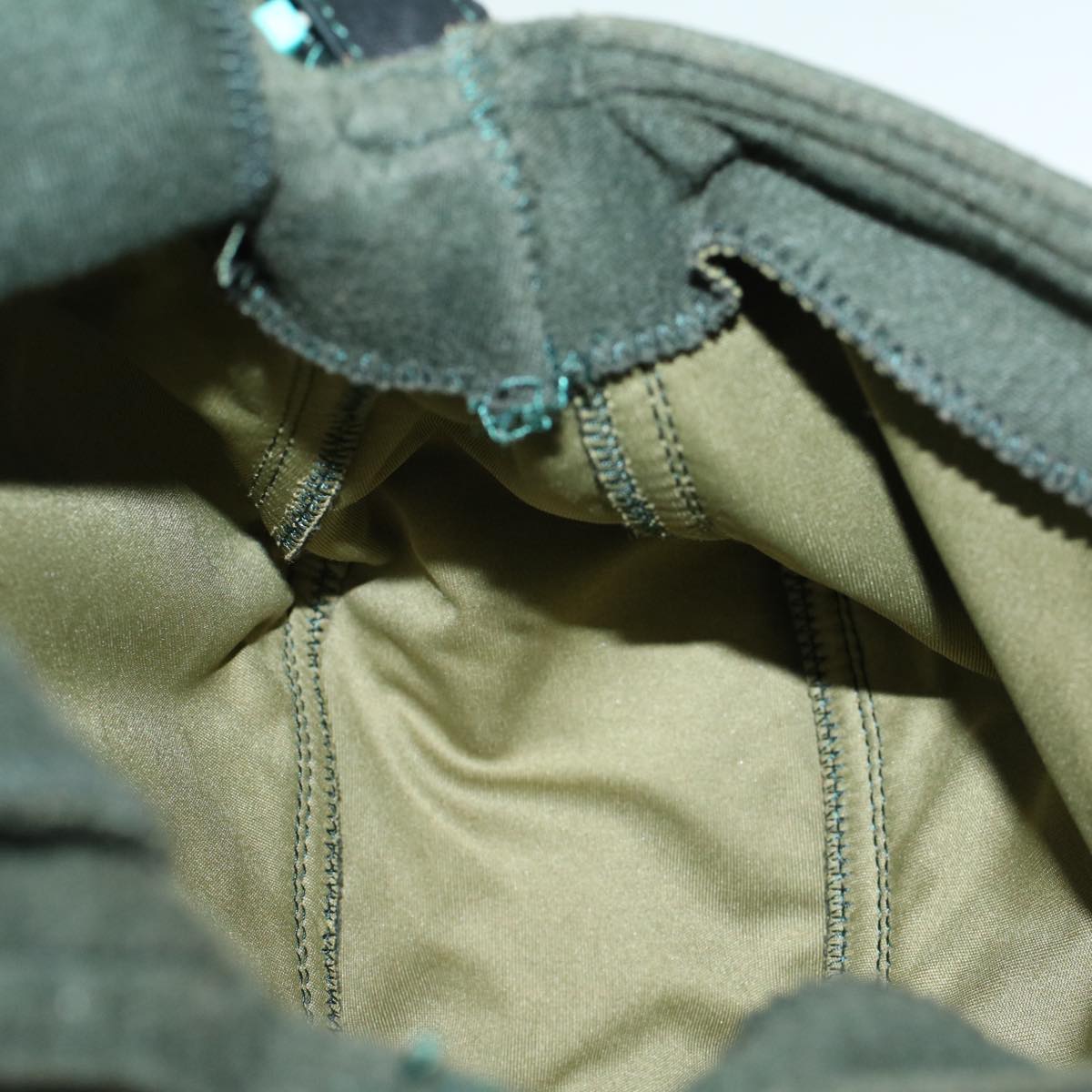 FENDI Mamma Baguette Shoulder Bag cotton Green Light Bluebs8194