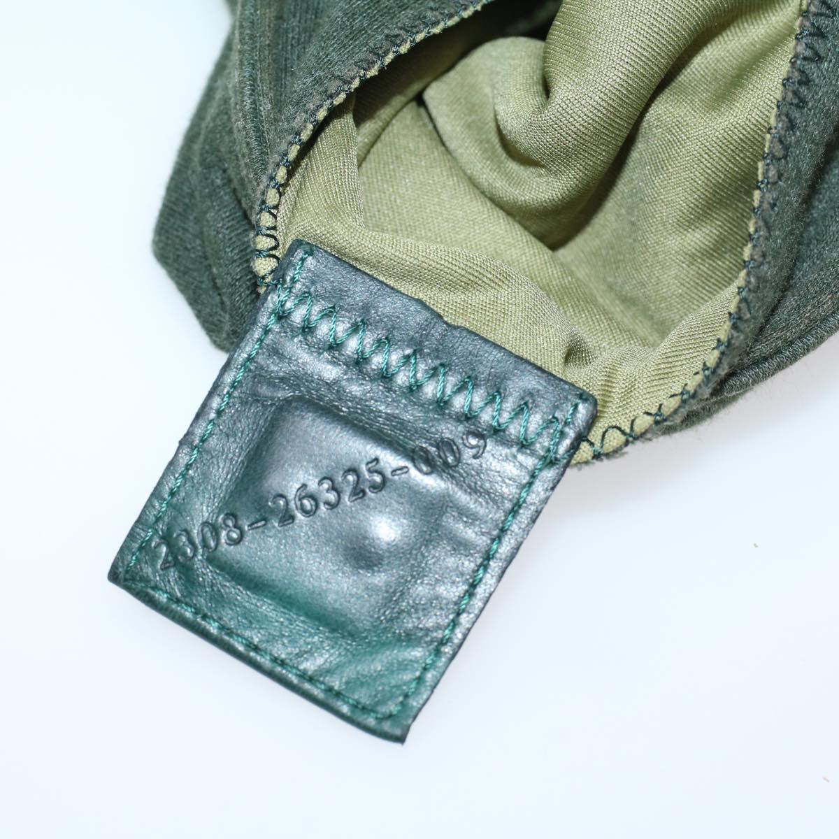 FENDI Mamma Baguette Shoulder Bag cotton Green Light Bluebs8194