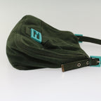FENDI Mamma Baguette Shoulder Bag cotton Green Light Bluebs8194