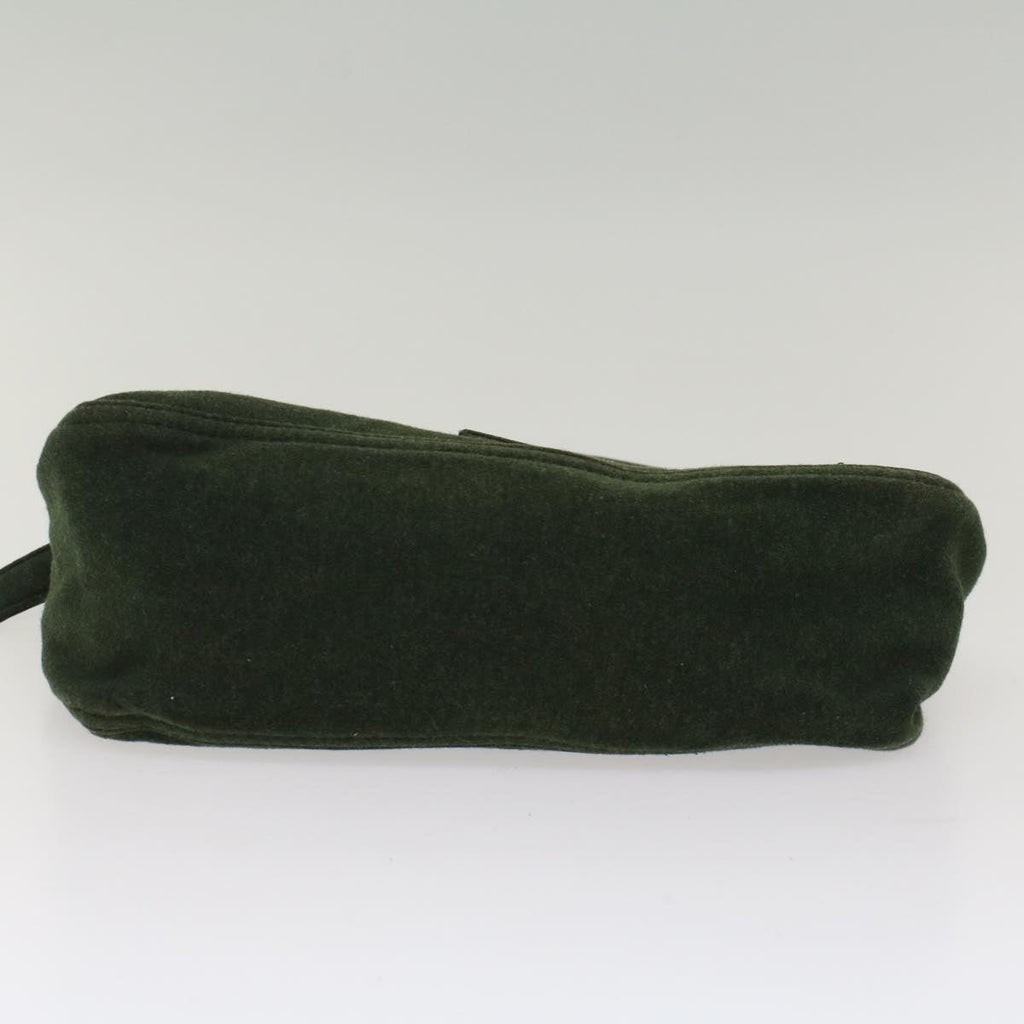 FENDI Mamma Baguette Shoulder Bag cotton Green Light Bluebs8194