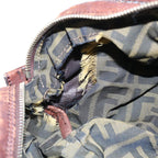 FENDI Zucca Canvas Spy Hand Bag Nylon Leather Brownbs8264