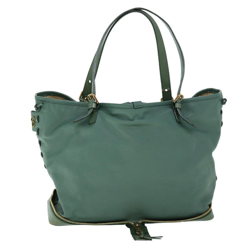 Chloe Tote Bag Leather Green bs8301