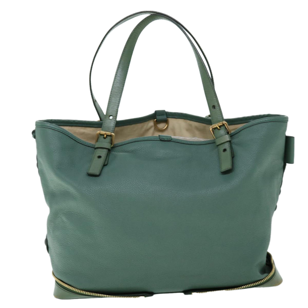 Chloe Tote Bag Leather Green bs8301