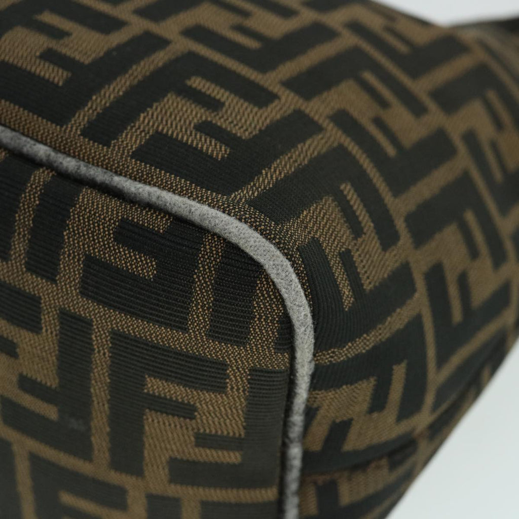 FENDI Zucca Canvas Mamma Baguette Shoulder Bag Black Brownbs8308