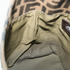 FENDI Zucca Canvas Mamma Baguette Shoulder Bag Black Brownbs8308