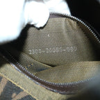 FENDI Zucca Canvas Mamma Baguette Shoulder Bag Black Brownbs8308