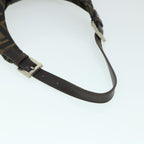 FENDI Zucca Canvas Mamma Baguette Shoulder Bag Black Brownbs8308