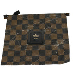 FENDI Zucca Zucchino Canvas Pouch Wallet Canvas 4Set Brown Blackbs8399