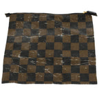 FENDI Zucca Zucchino Canvas Pouch Wallet Canvas 4Set Brown Blackbs8399