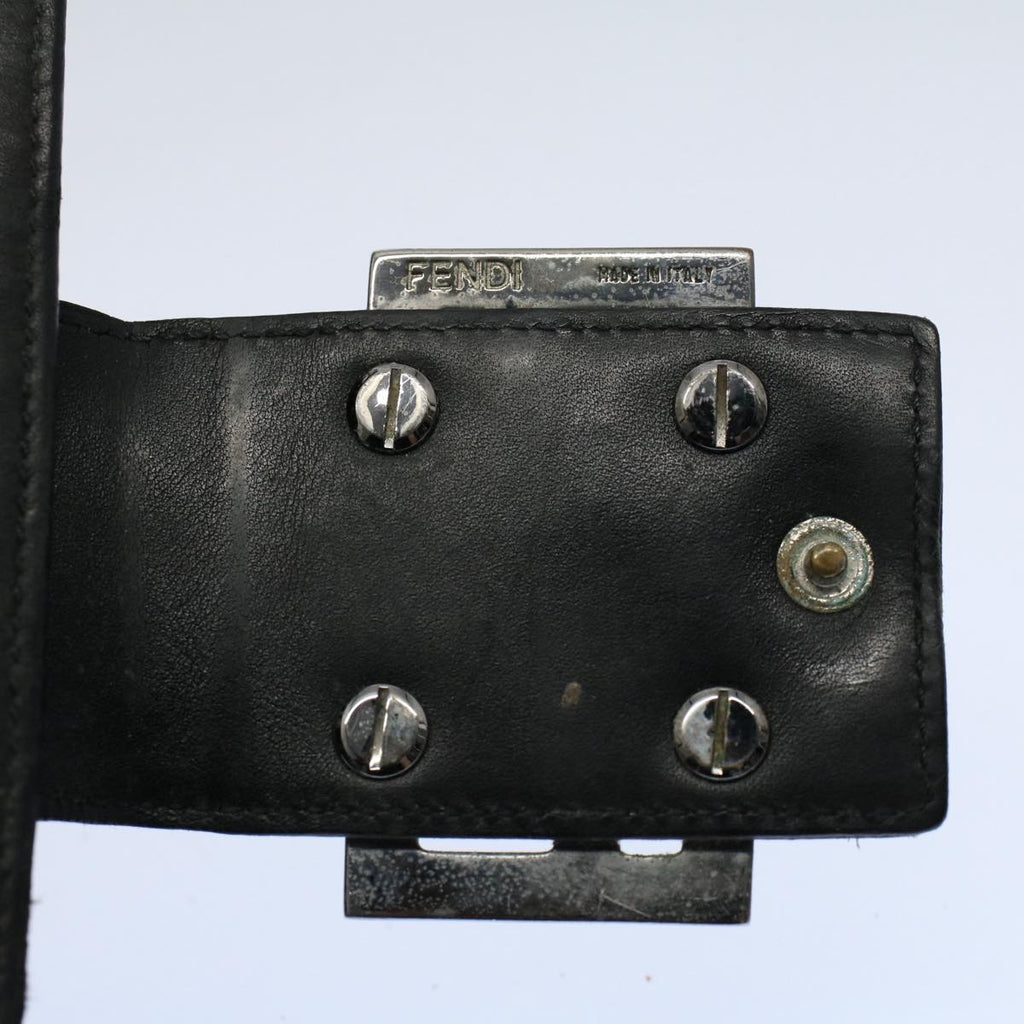 FENDI Zucca Zucchino Canvas Pouch Wallet Canvas 4Set Brown Blackbs8399