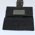 FENDI Zucca Zucchino Canvas Pouch Wallet Canvas 4Set Brown Blackbs8399