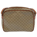 CELINE Macadam Canvas Shoulder Bag Leather Beige  8427