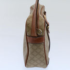 CELINE Macadam Canvas Shoulder Bag Leather Beige  8427