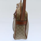 CELINE Macadam Canvas Shoulder Bag Leather Beige  8427