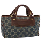 CELINE Paris Macadam Canvas Hand Bag Blue  8431