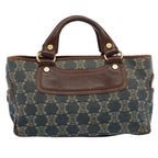 CELINE Paris Macadam Canvas Hand Bag Blue  8431