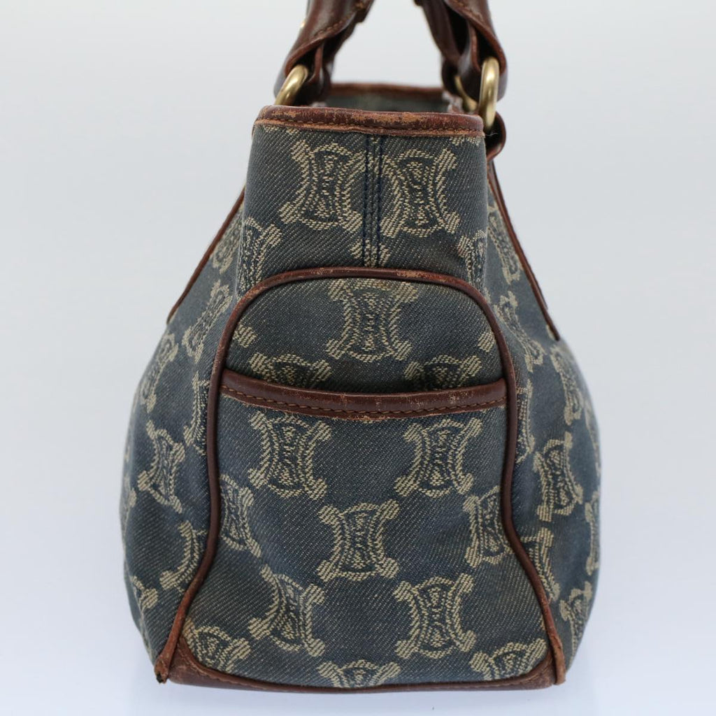 CELINE Paris Macadam Canvas Hand Bag Blue  8431