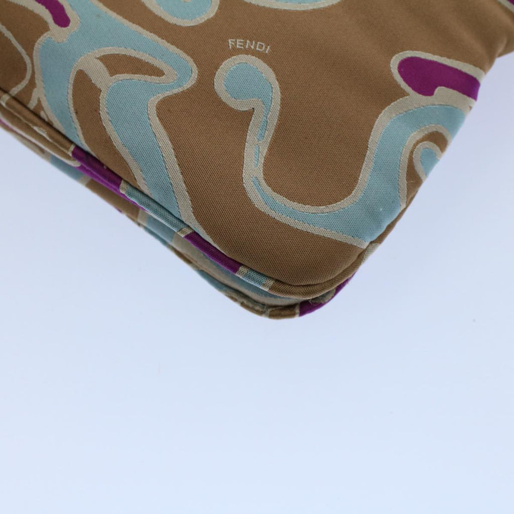 FENDI Mamma Baguette Shoulder Bag Canvas Multicolor 2305 26796 018bs8434