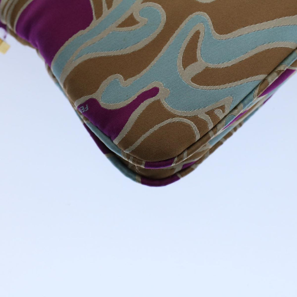 FENDI Mamma Baguette Shoulder Bag Canvas Multicolor 2305 26796 018bs8434
