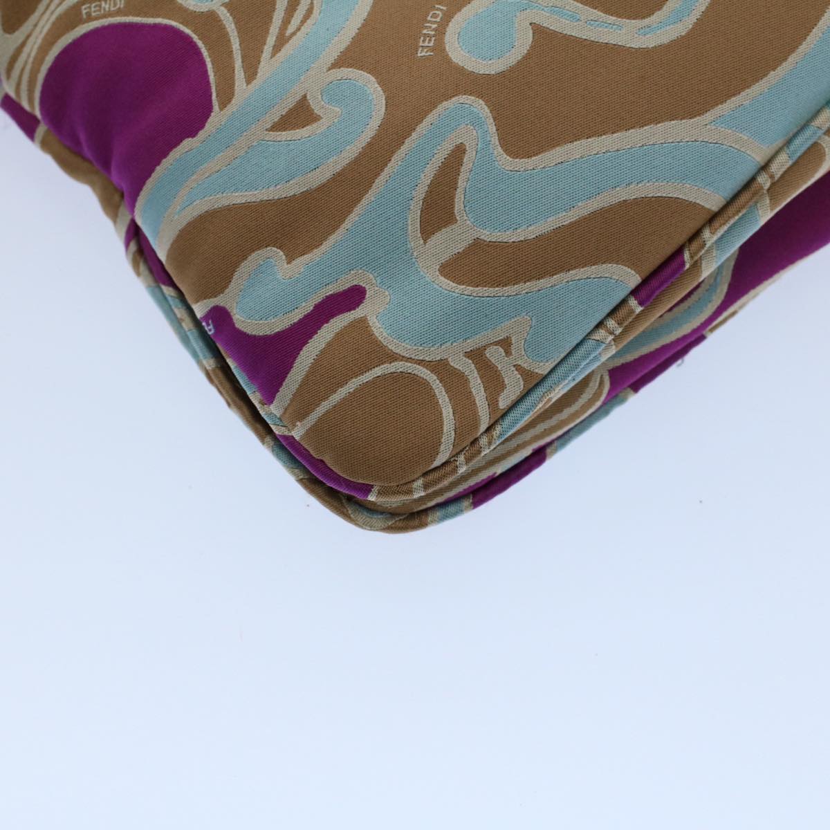 FENDI Mamma Baguette Shoulder Bag Canvas Multicolor 2305 26796 018bs8434