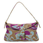 FENDI Mamma Baguette Shoulder Bag Canvas Multicolor 2305 26796 018bs8434