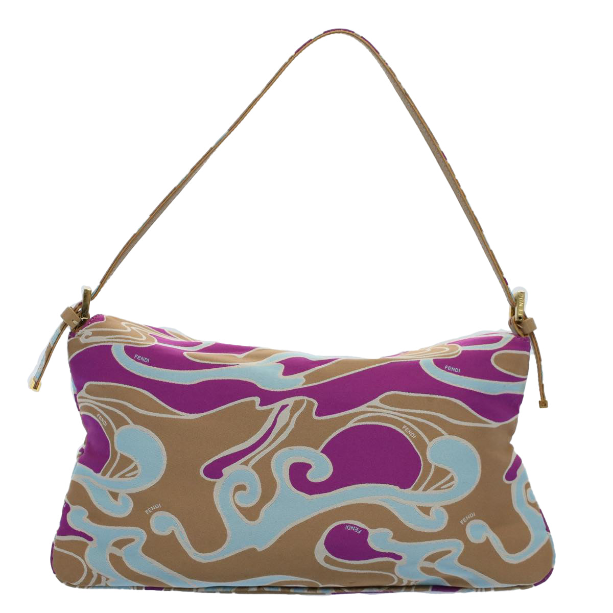 FENDI Mamma Baguette Shoulder Bag Canvas Multicolor 2305 26796 018bs8434