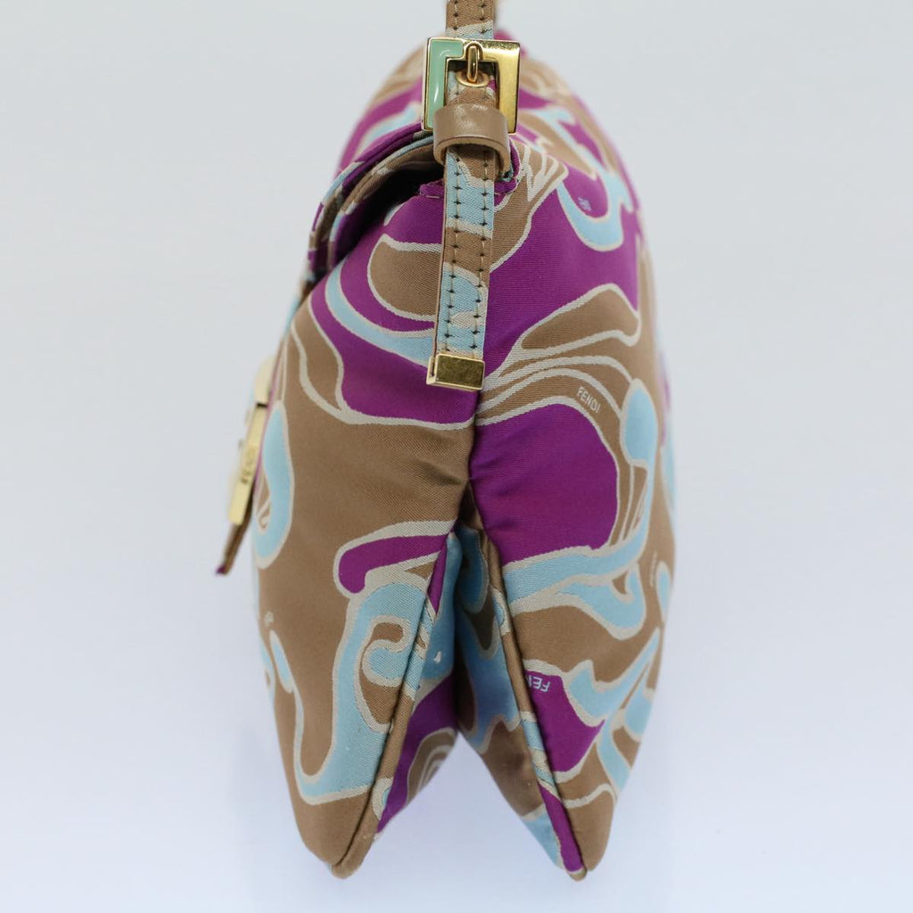 FENDI Mamma Baguette Shoulder Bag Canvas Multicolor 2305 26796 018bs8434