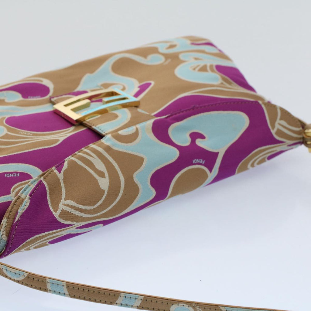 FENDI Mamma Baguette Shoulder Bag Canvas Multicolor 2305 26796 018bs8434