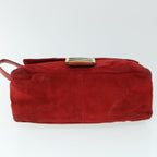 FENDI Mamma Baguette Shoulder Bag Suede Redbs8443