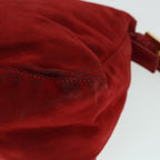 FENDI Mamma Baguette Shoulder Bag Suede Redbs8443