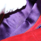 FENDI Mamma Baguette Shoulder Bag Suede Redbs8443