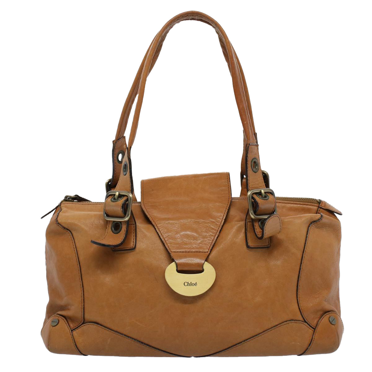 Chloe Shoulder Bag Leather Brown bs8450