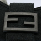FENDI Mini Mamma Baguette Pouch Cotton Graybs8606