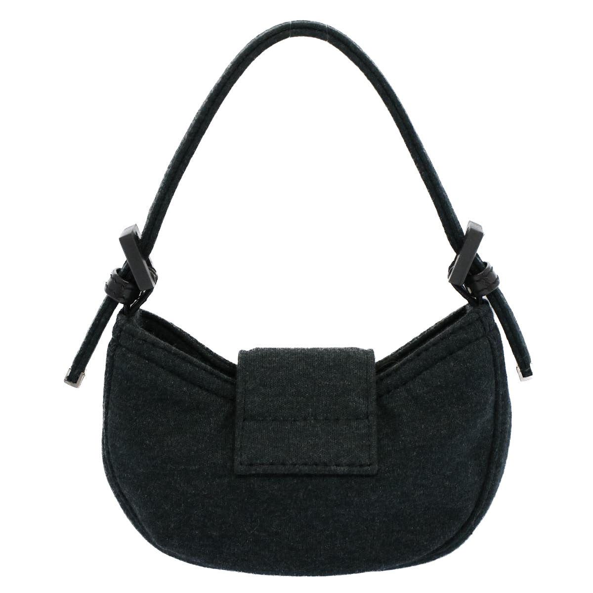 FENDI Mini Mamma Baguette Pouch Cotton Graybs8606