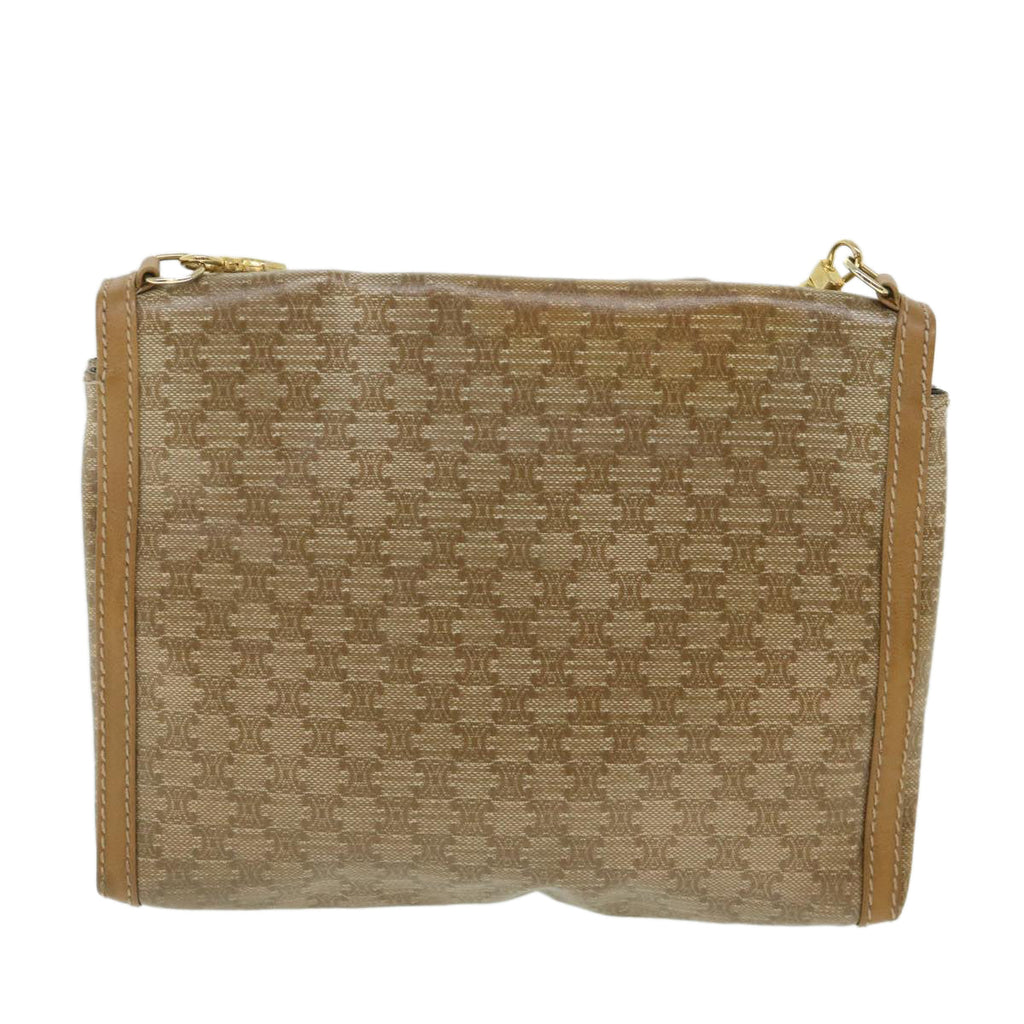 CELINE Macadam Canvas Shoulder Bag Brown  8699
