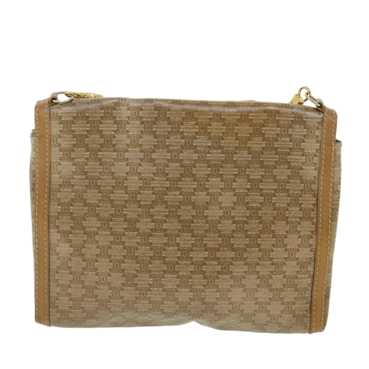 CELINE Macadam Canvas Shoulder Bag Brown  8699