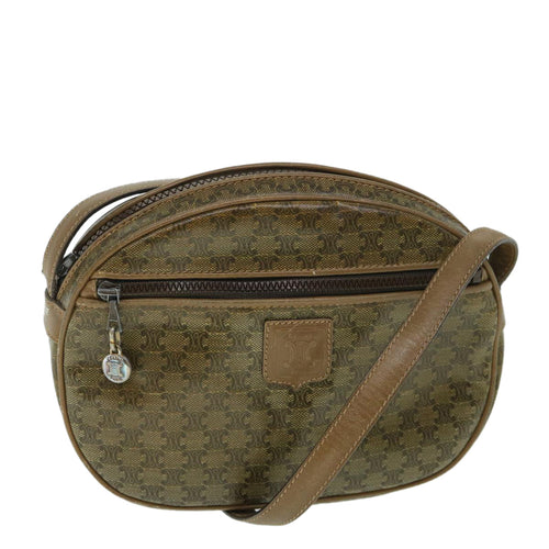 CELINE Macadam Canvas Shoulder Bag Brown  8712