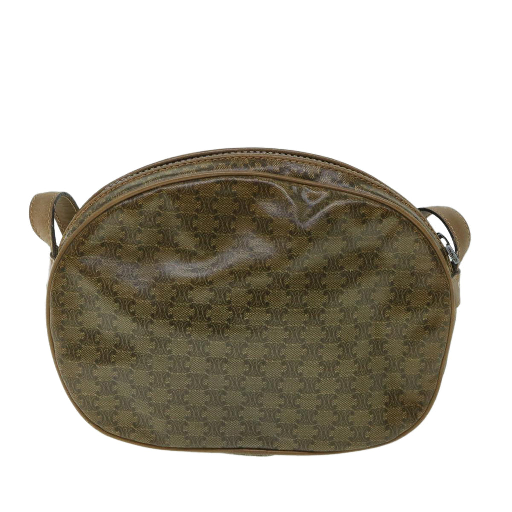 CELINE Macadam Canvas Shoulder Bag Brown  8712