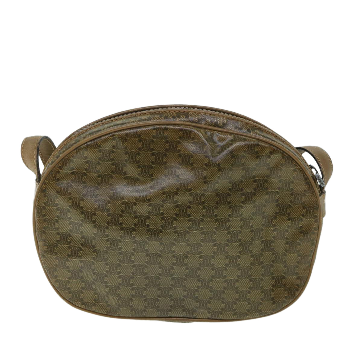 CELINE Macadam Canvas Shoulder Bag Brown  8712