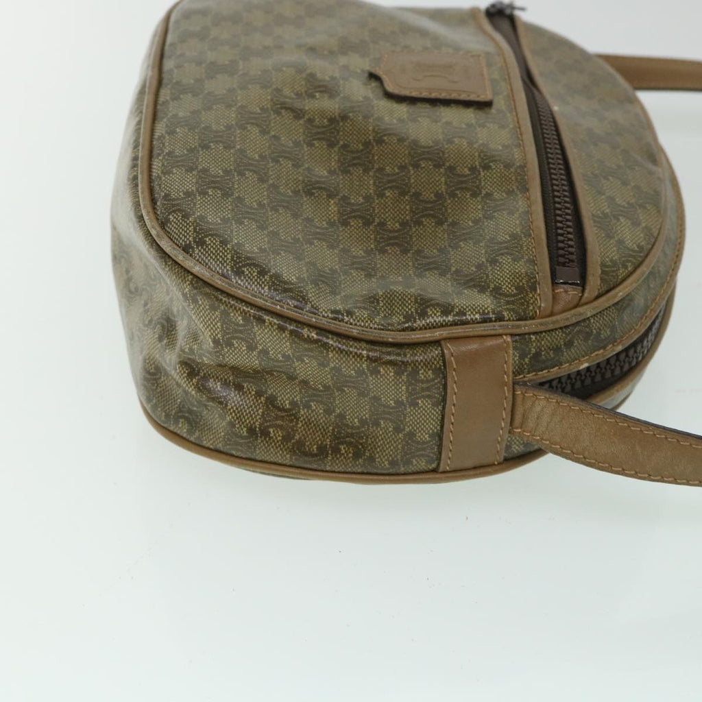 CELINE Macadam Canvas Shoulder Bag Brown  8712