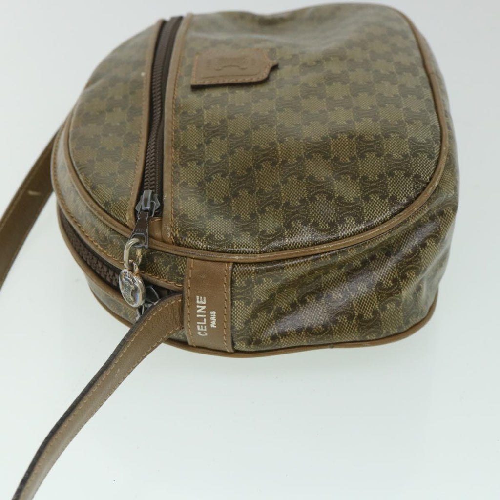 CELINE Macadam Canvas Shoulder Bag Brown  8712