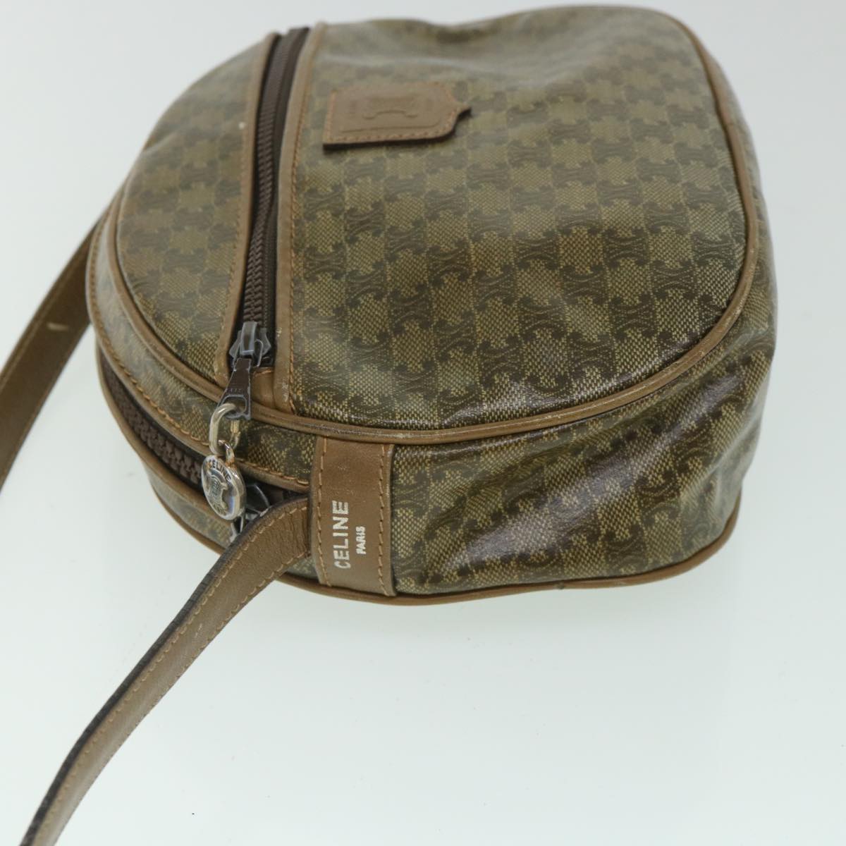 CELINE Macadam Canvas Shoulder Bag Brown  8712