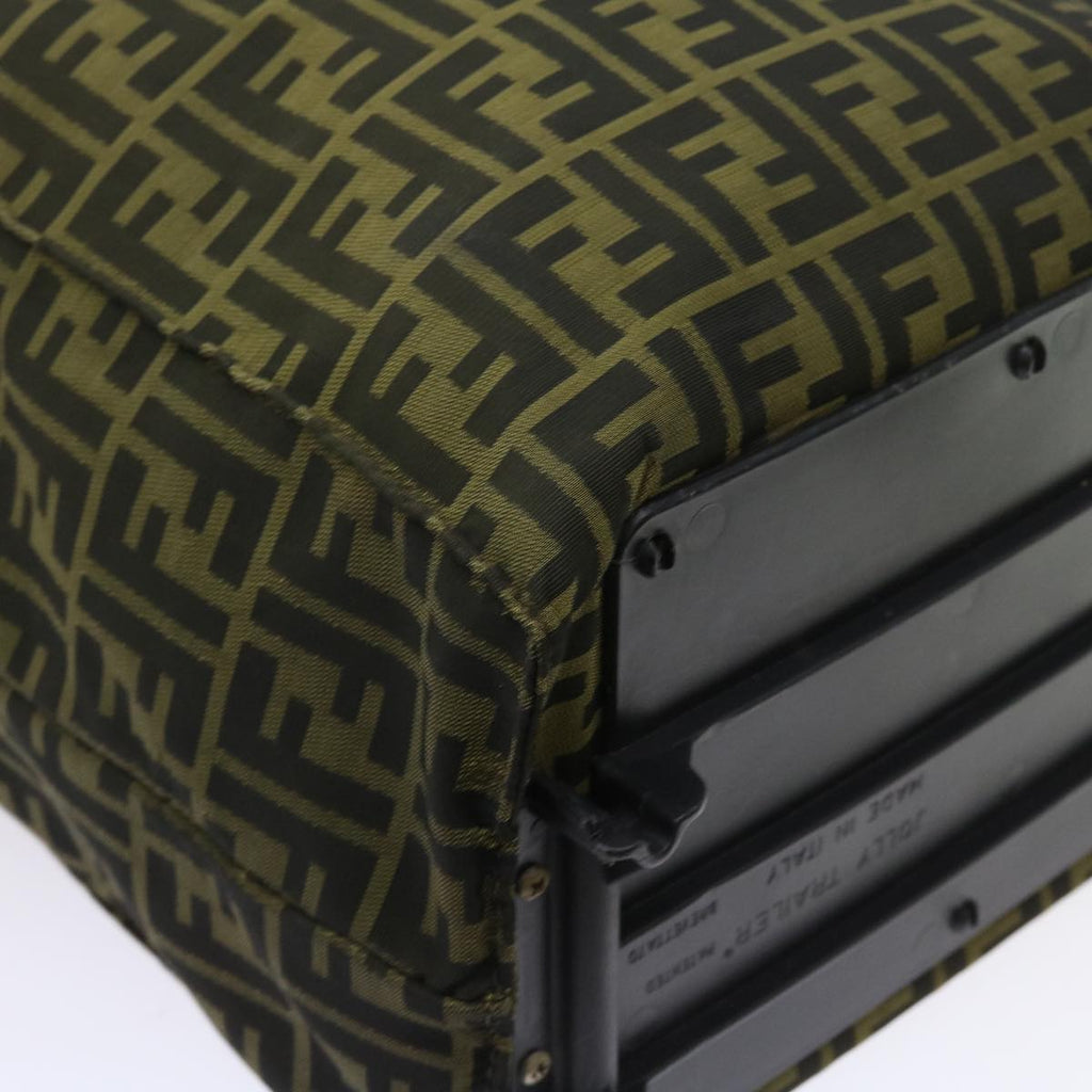 FENDI Zucca Canvas Carry Bag Black Brownbs8850