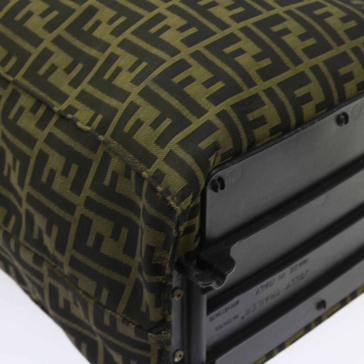 FENDI Zucca Canvas Carry Bag Black Brownbs8850
